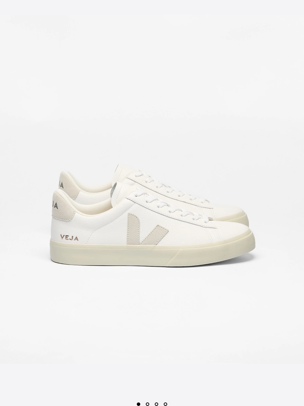Veja Low-Top Sneakers in Off-White and Cream